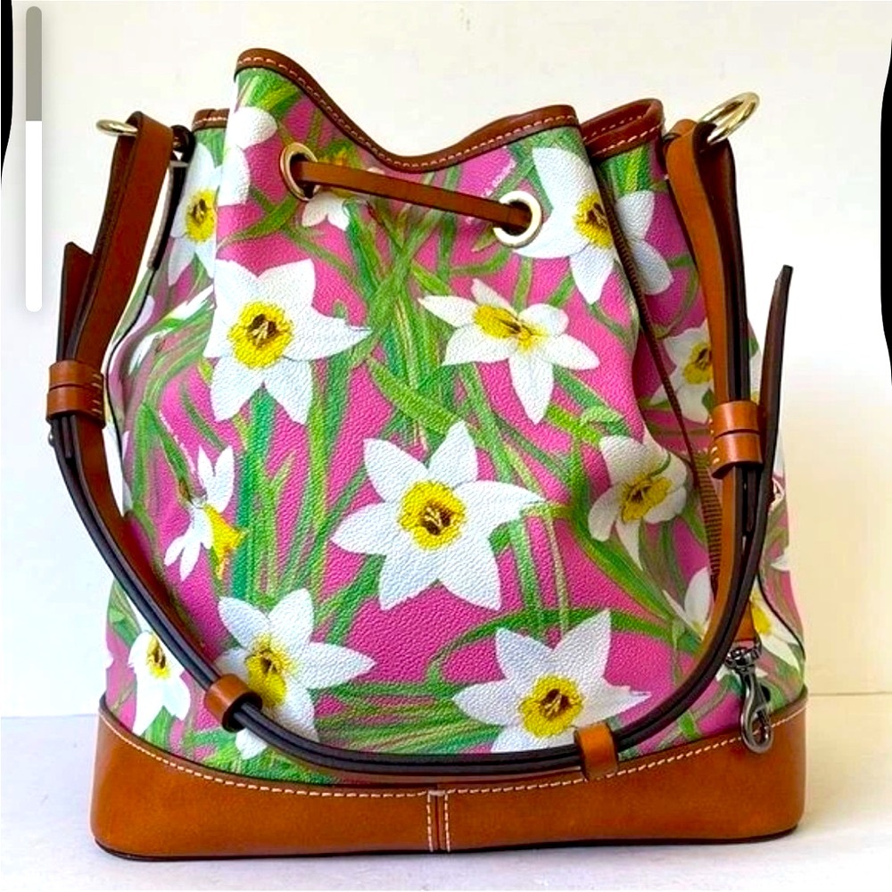 Dooney & Bourke Botanical Collection Drawstring Bucket Bag NWOT - Picture 3 of 12